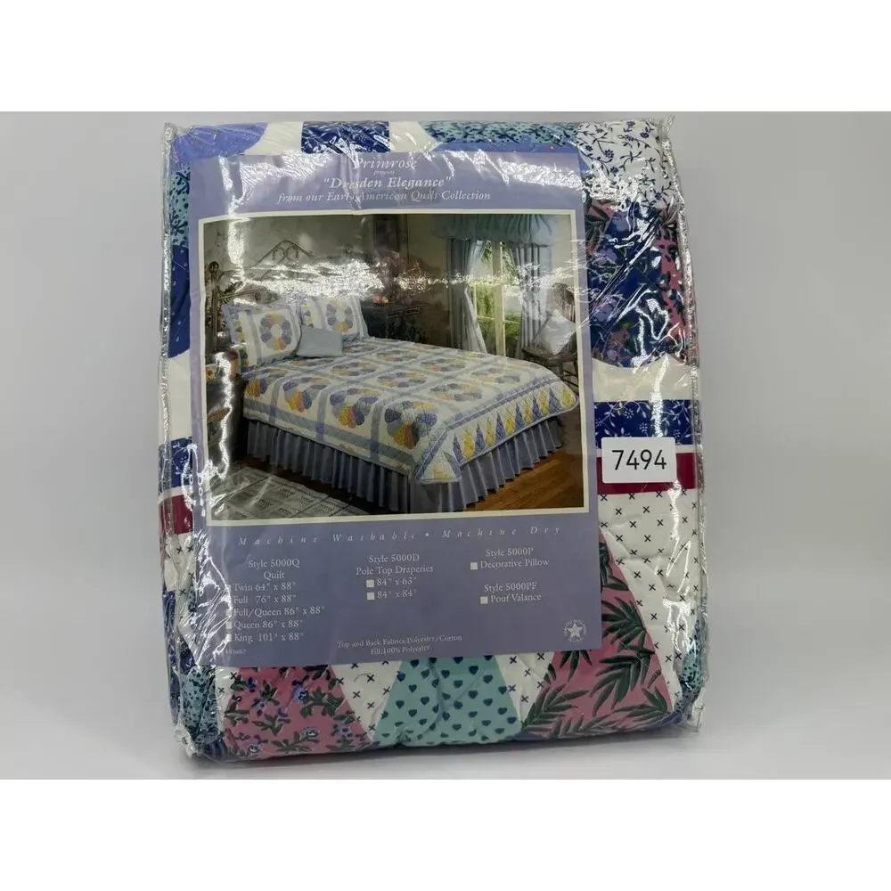 Primrose Dresden Elegance Full Quilt Floral Cotton Blend USA New Sealed
